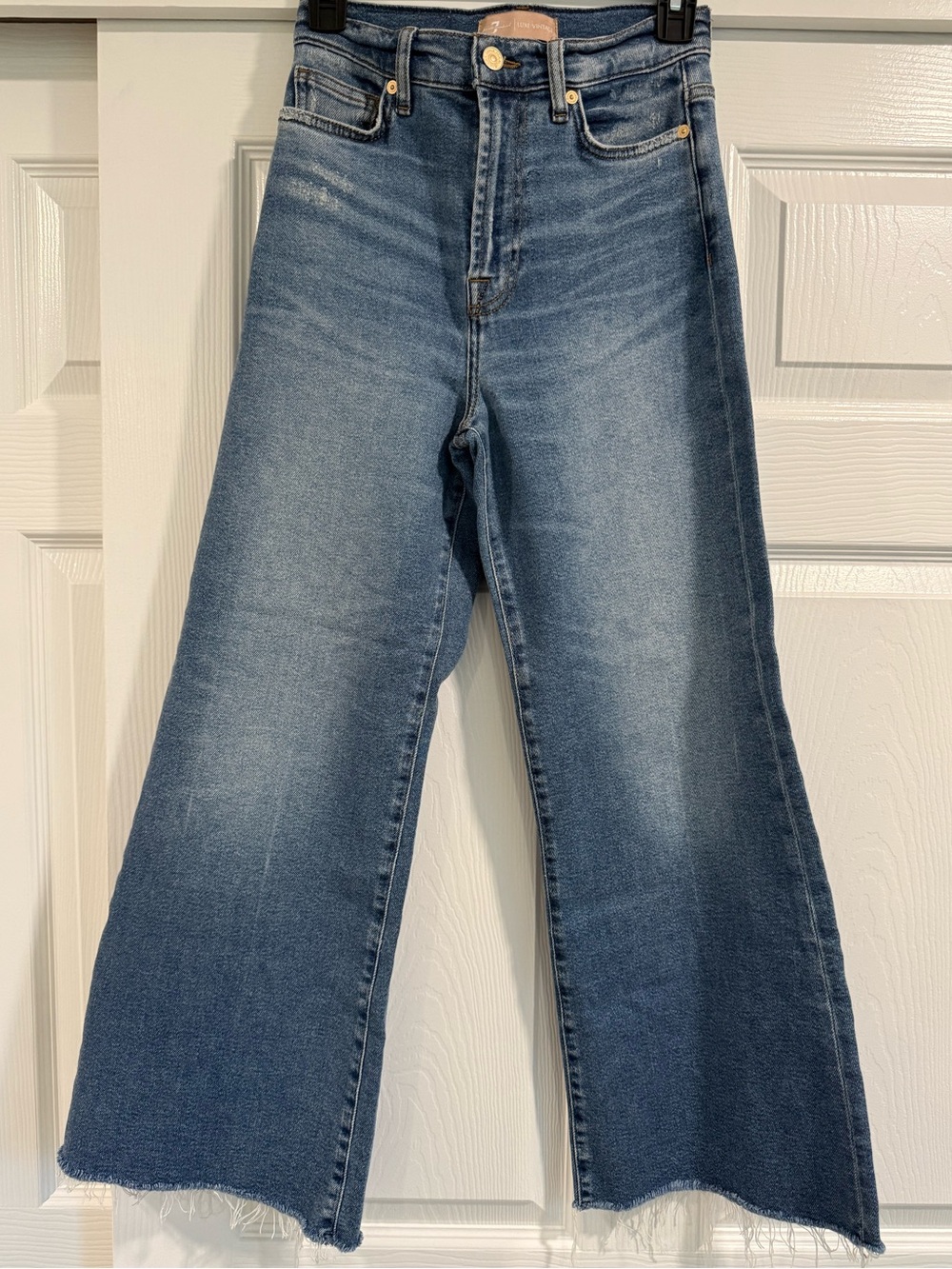 7 For All of Man Kind Ultra High Rise Cropped Jo Luxe Jeans in Vintage Panorama